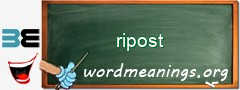 WordMeaning blackboard for ripost